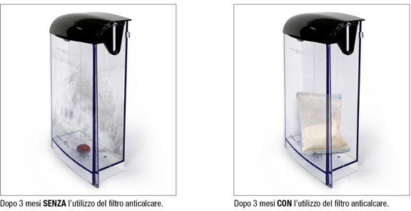 foto serbatoio acqua macchina caffè con o senza filtro anti calcare