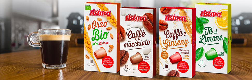 Capsule Ristora compatibili Nespresso Capsule e Cialde Ristora per Nespresso