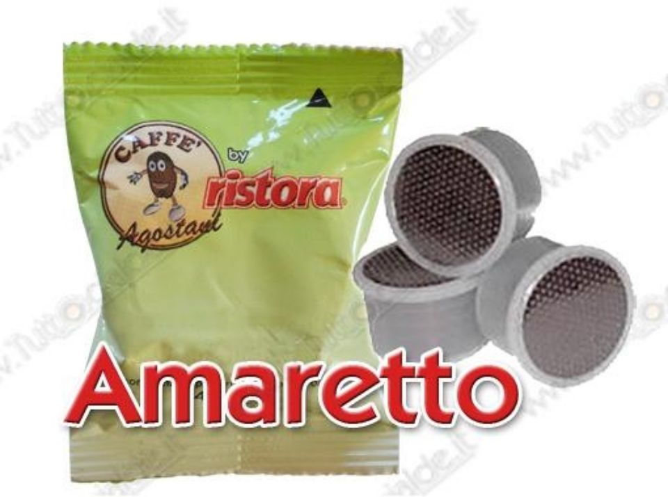Immagine di 50 Cialde cappuccino Agostani by Ristora aromatizzato AMARETTO compatibili Aroma Polti