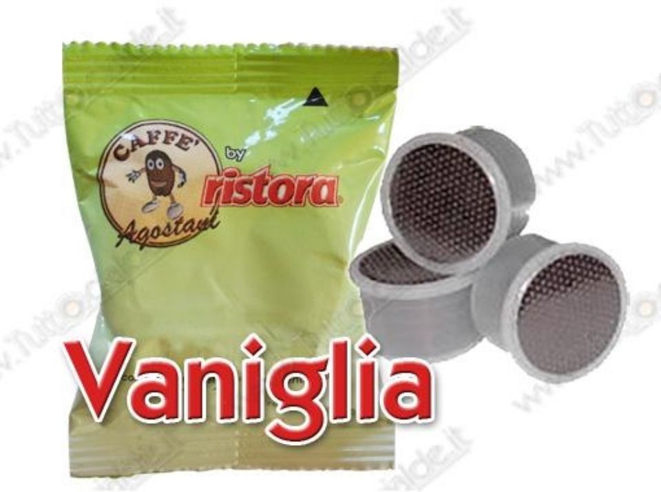 Immagine di 50 Cialde cappuccino Agostani by Ristora aromatizzato VANIGLIA compatibili Aroma Polti
