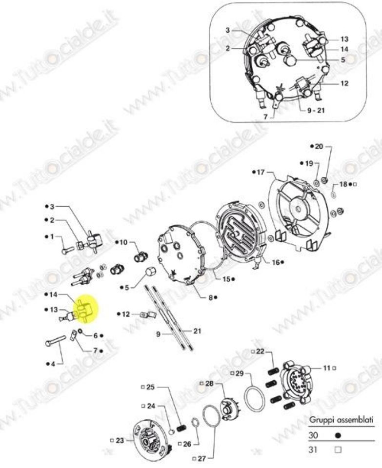 Immagine di Termostato 100° macchina Lavazza LB1000 79695 [79850] XC1