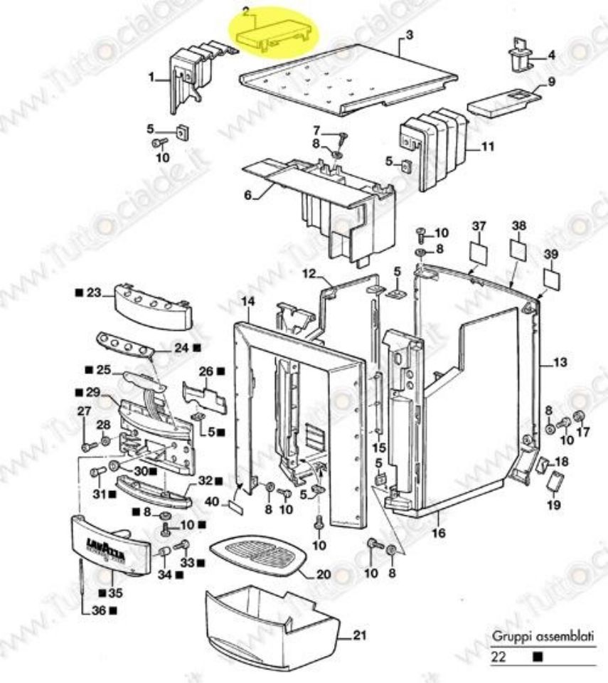 Immagine di Coperchio Sinistro macchina Lavazza EP2100 79059 XG2