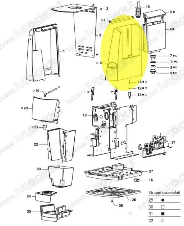 Immagine di Fiancata Destra macchina Lavazza LB1000 79936 XC8