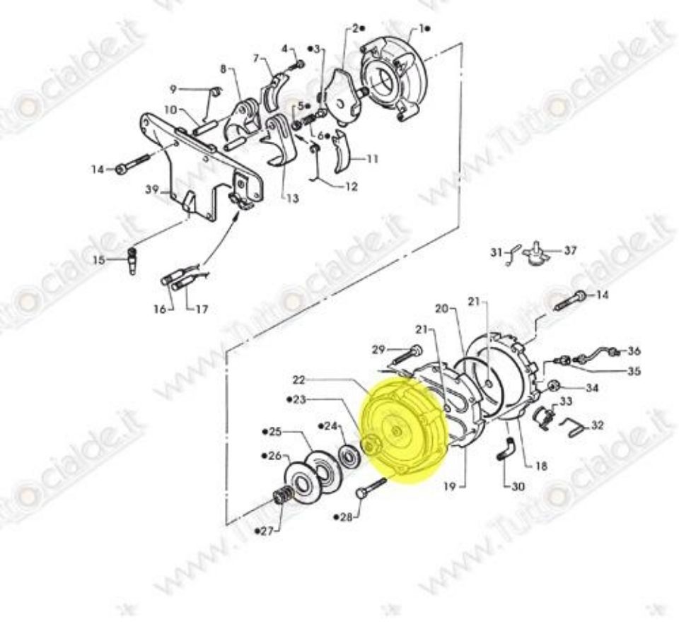 Immagine di Coperchio Premi Fap Easyc Macchina Lavazza EL3200 88151 XC6