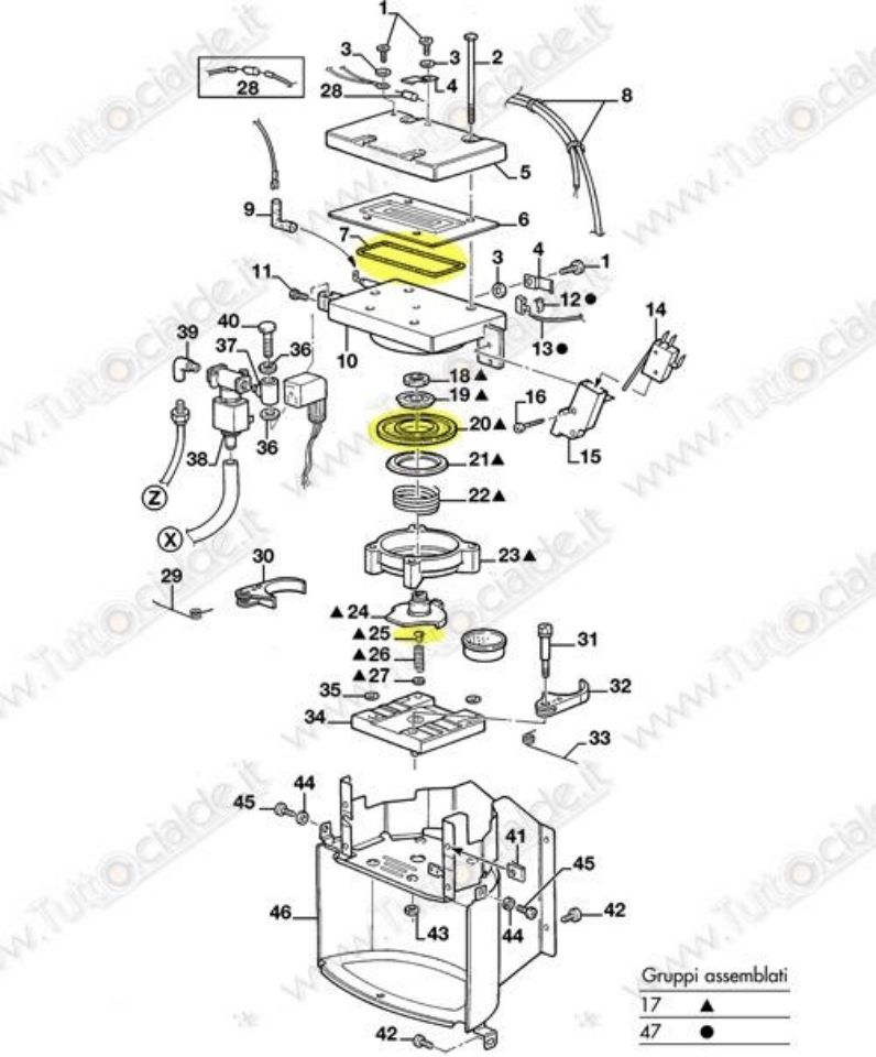 Immagine di Kit Guarnizioni macchina Lavazza EP2100/INOX XH8