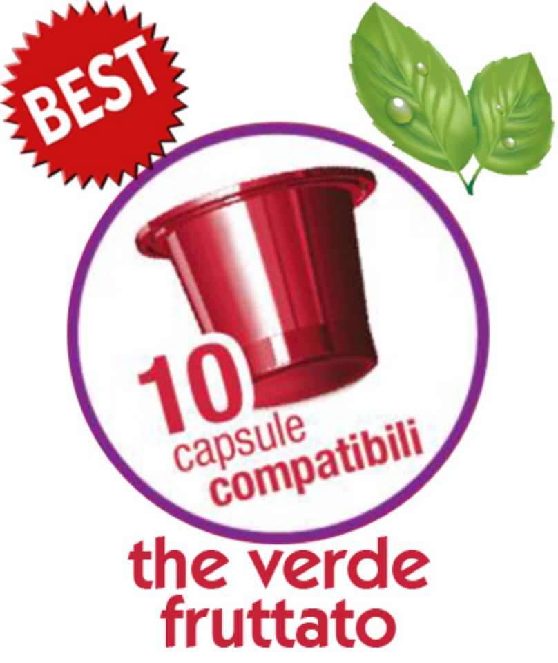 Immagine di 10 capsule the verde fruttato in foglia Agostani Best compatibile Nespresso