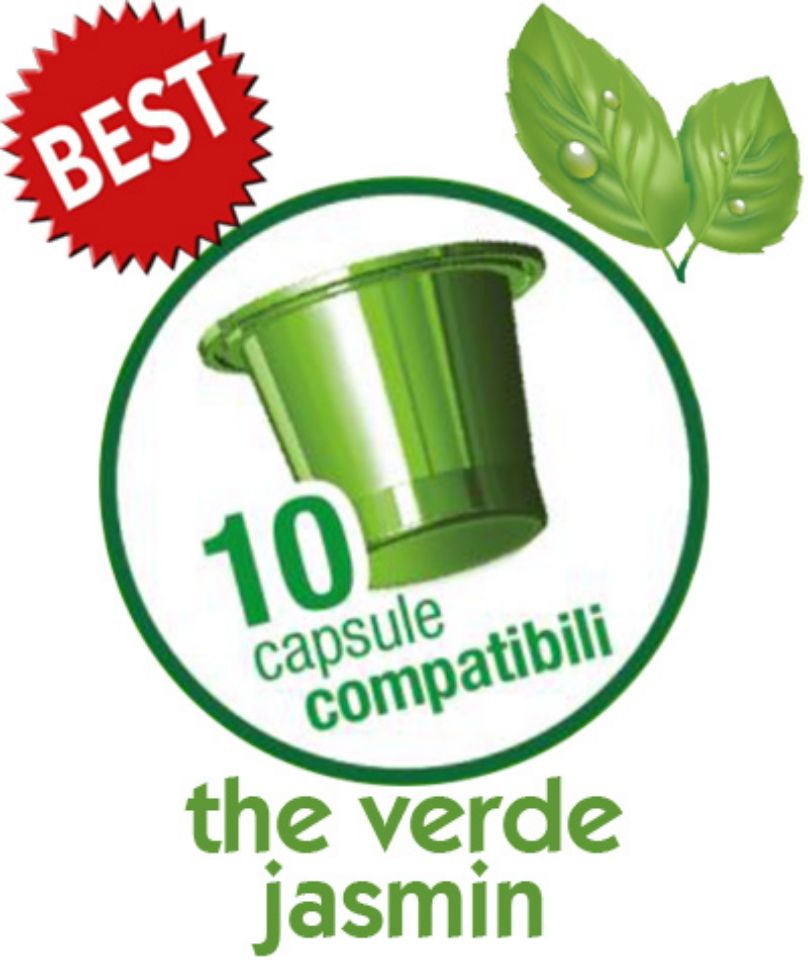 Immagine di 10 capsule the verde jasmin in foglia Agostani Best compatibile Nespresso