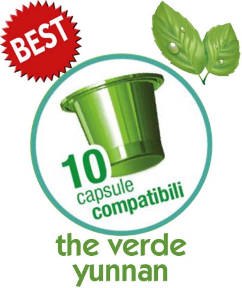 Immagine di 10 capsule the verde yunnan in foglia Agostani Best compatibile Nespresso