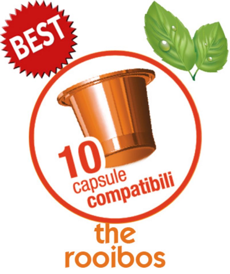 Immagine di 10 capsule the rooibos in foglia Agostani Best compatibile Nespresso