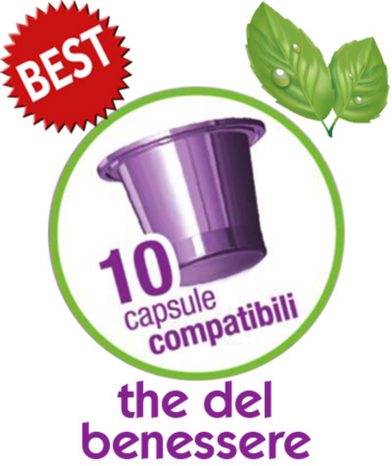 Immagine di 10 capsule the del benessere in foglia Agostani Best compatibile Nespresso