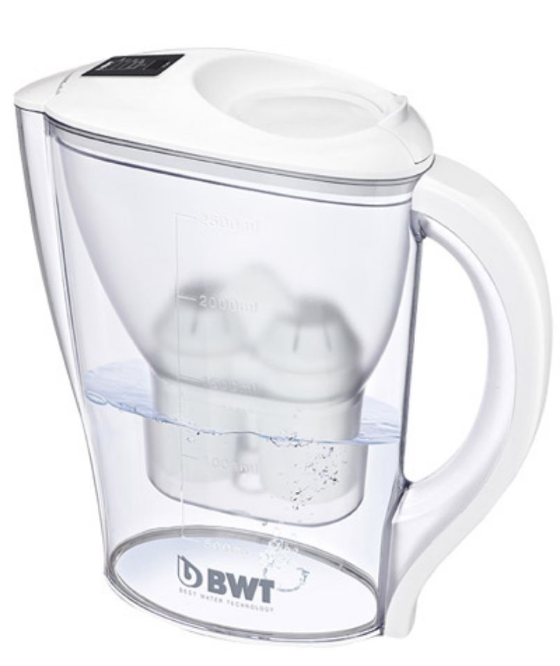 Immagine di Caraffa filtrante BWT Initium da 2,5 l per acqua domestica  + filtro Gourmet Mg2