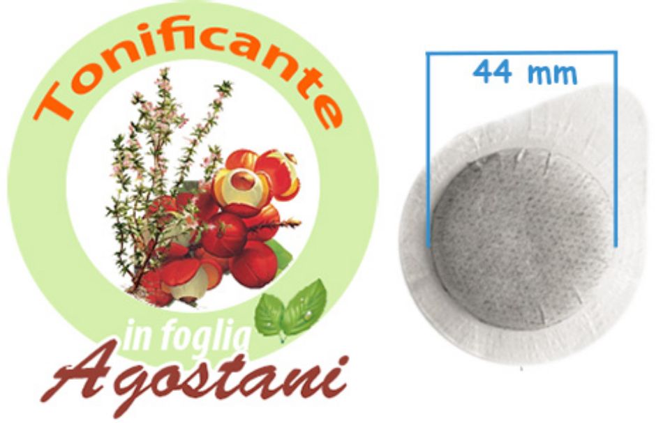Immagine di 50 Cialde Agostani Tisana Tonificante in foglia  formato 44mm ESE compatibili MOKONA