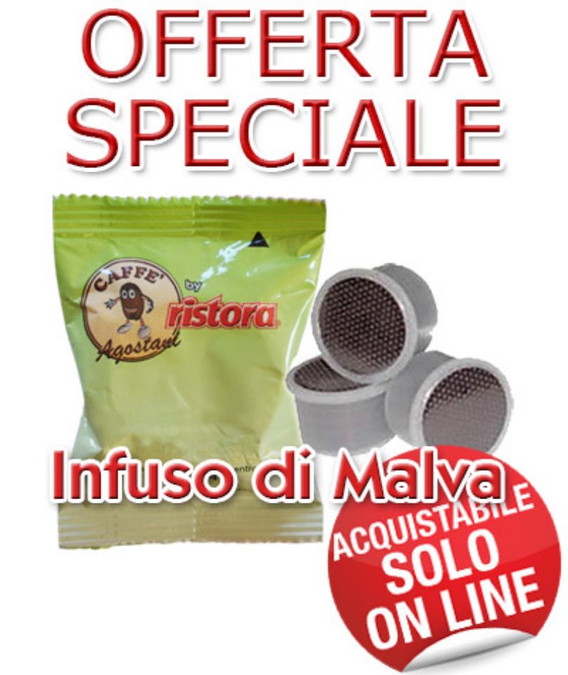 Immagine di SUPER OFFERTA: 50 Cialde Agostani by Ristora Infuso di MALVA compatibili lavazza POINT