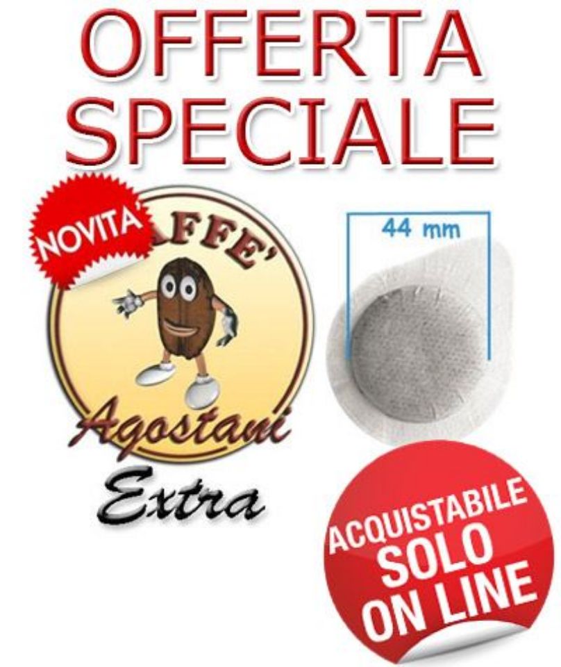 Immagine di SUPER OFFERTA: 150 Cialde Caffè Agostani EXTRA formato 44mm ESE compatibili MOKONA sfuse