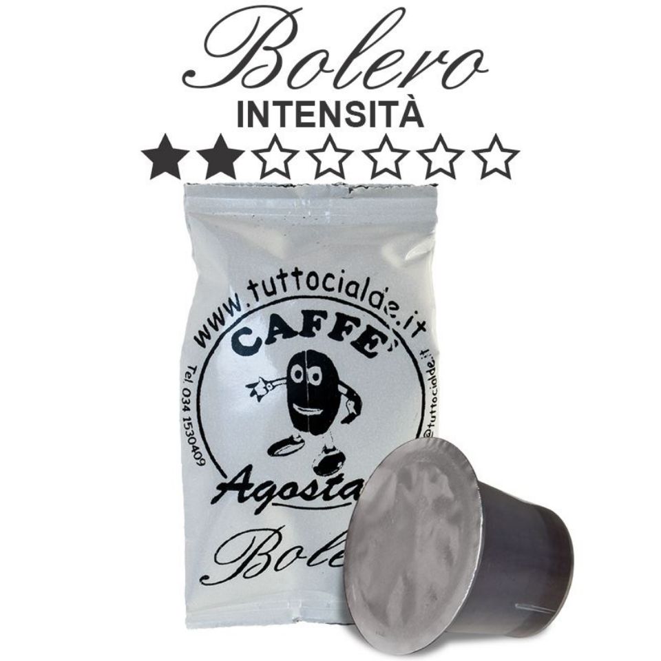 Immagine di 100 capsule Caffe Agostani Best Bolero compatibile Nespresso