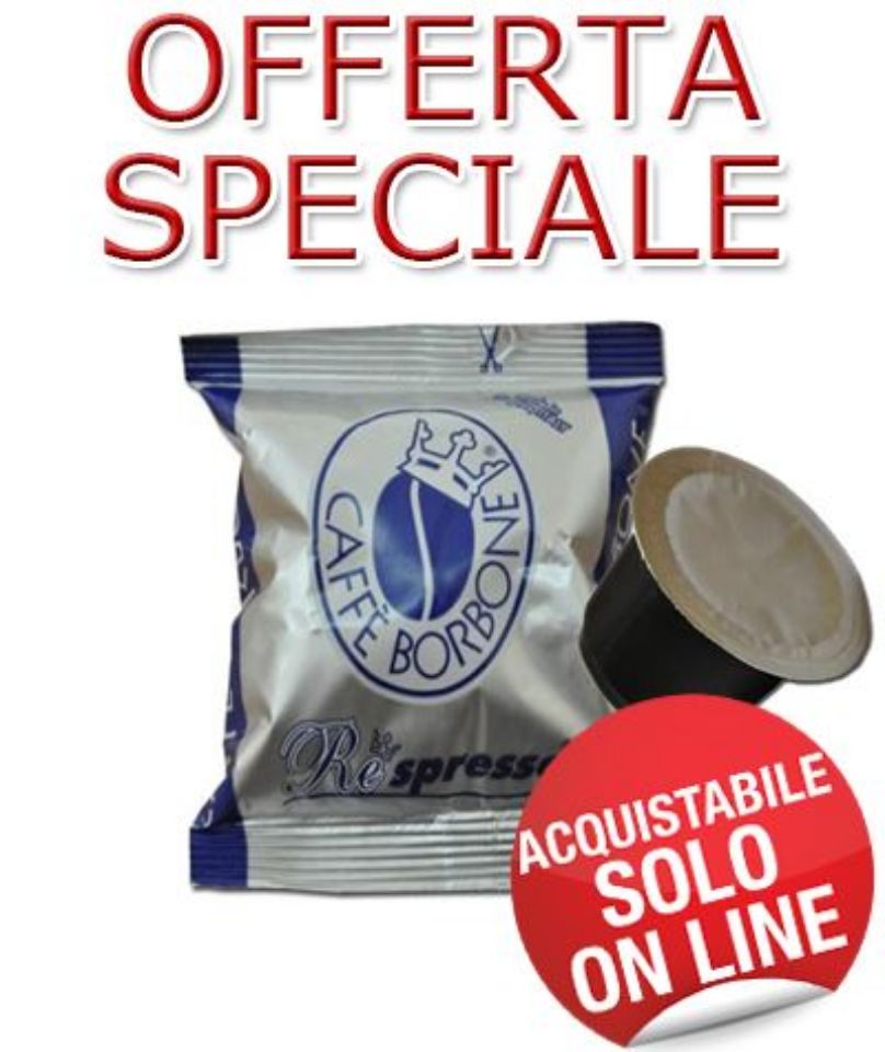 Immagine di SUPER OFFERTA: 100 Capsule REspresso caffè Borbone  miscela BLU  compatibili Nespresso sfuse