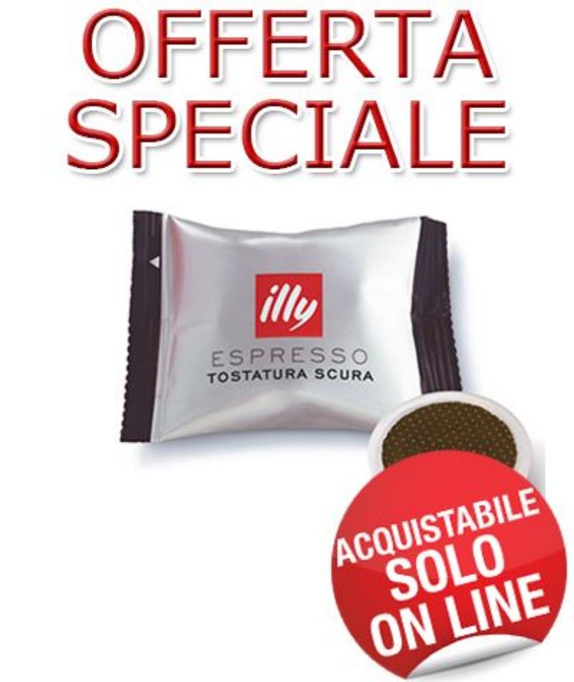 Immagine di SUPER OFFERTA: 100 Cialde caffè Illy per sistema Espresso point tostatura Scura sfuse