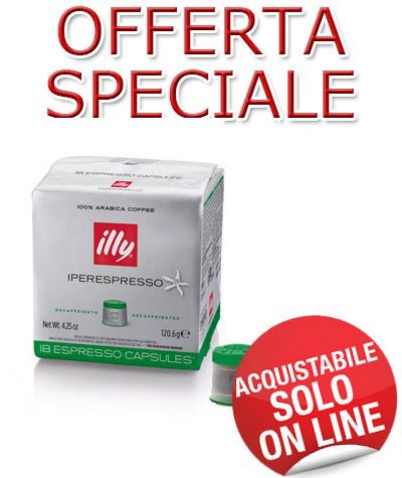 Immagine di SUPER OFFERTA: 90 Cialde caffè Espresso Illy Iperespresso 100% Arabica Decaffeinato sfuse