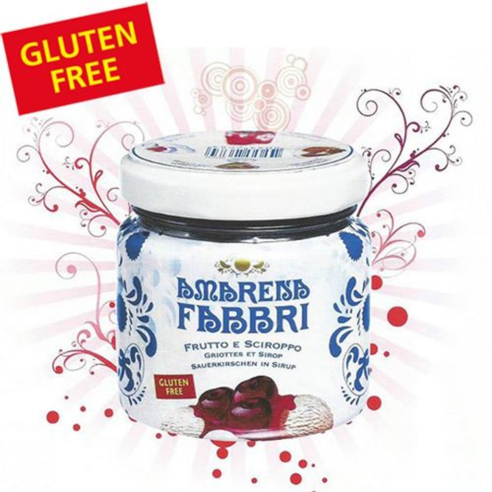 Immagine di Amarena Fabbri frutto e sciroppo 120Gr ideale per Caffè, Te, Dolci, Gelati, Dessert