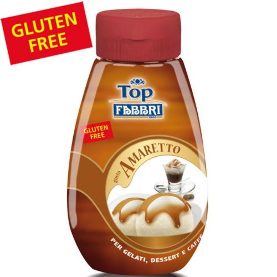 Immagine di Mini Topping Amaretto Fabbri 220 Gr ideale per Caffè, Te, Dolci, Gelati, Dessert