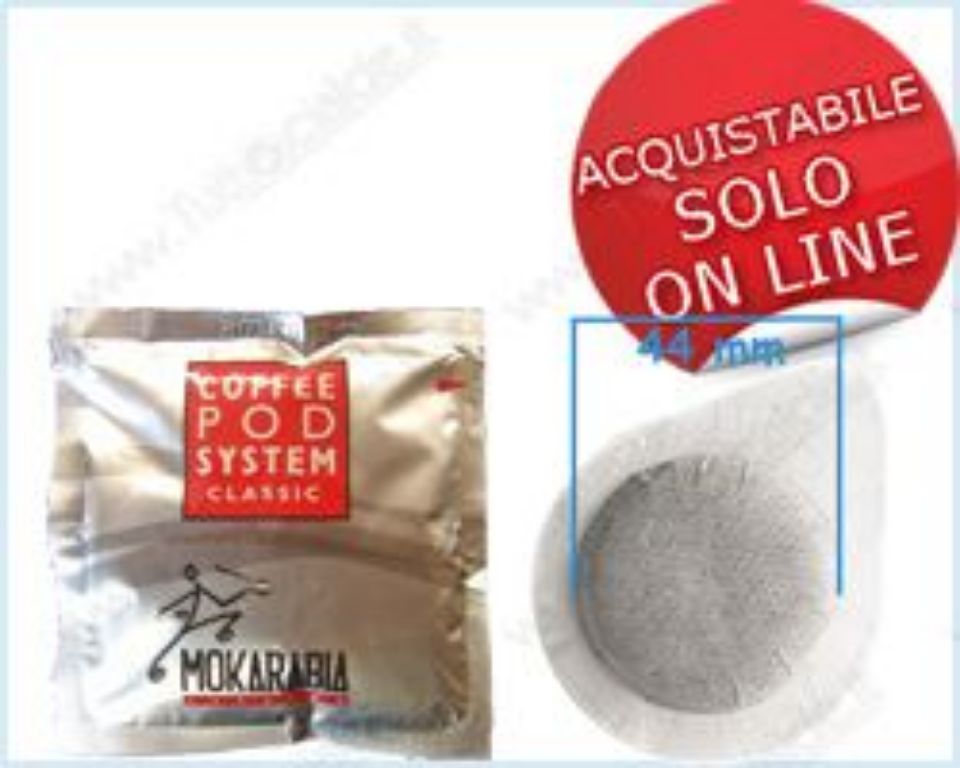 Immagine di 100 CIALDE MOKARABIA in filtrocarta formato ESE diametro 44mm CLASSIC 