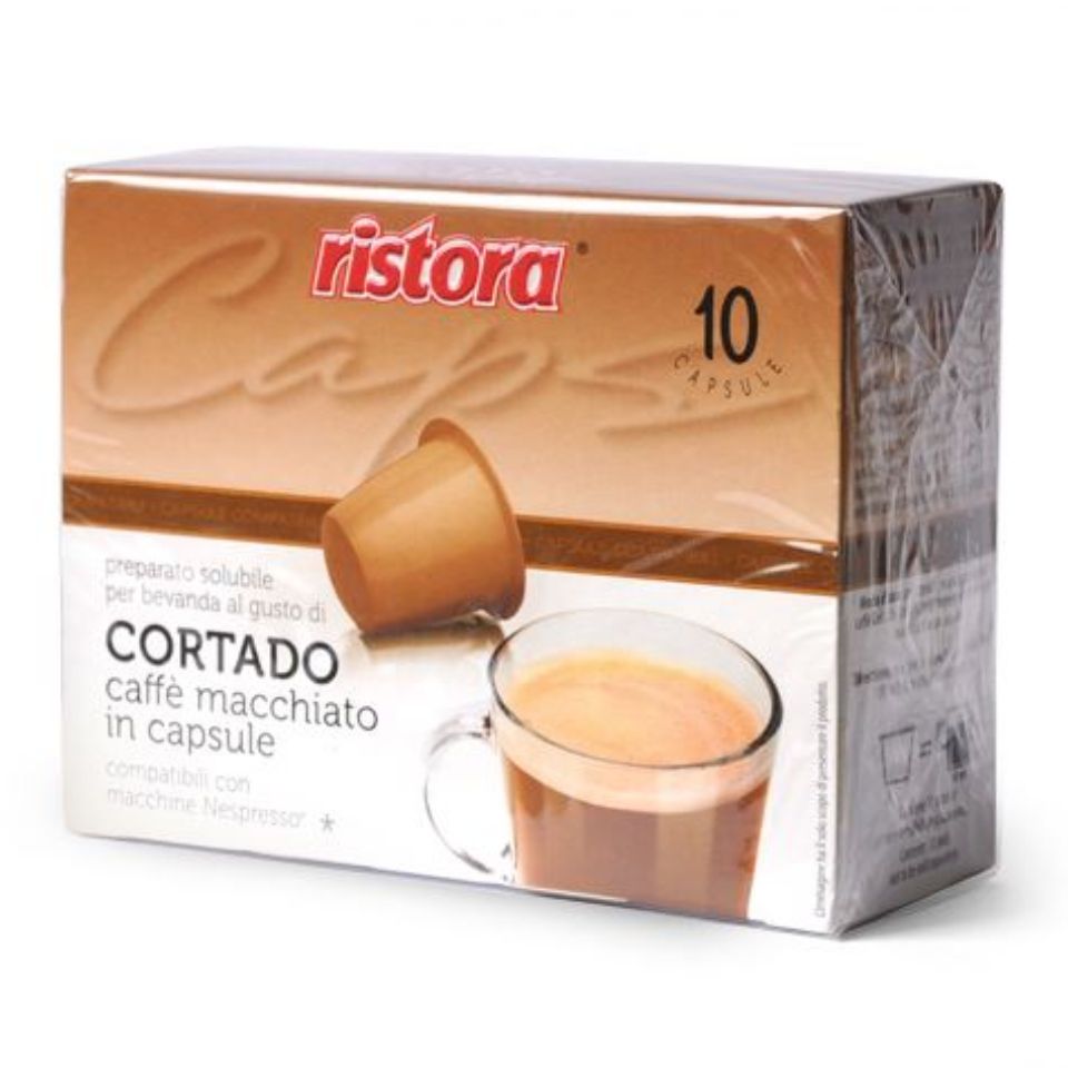 Immagine di 10 capsule Cortado Ristora compatibile Nespresso