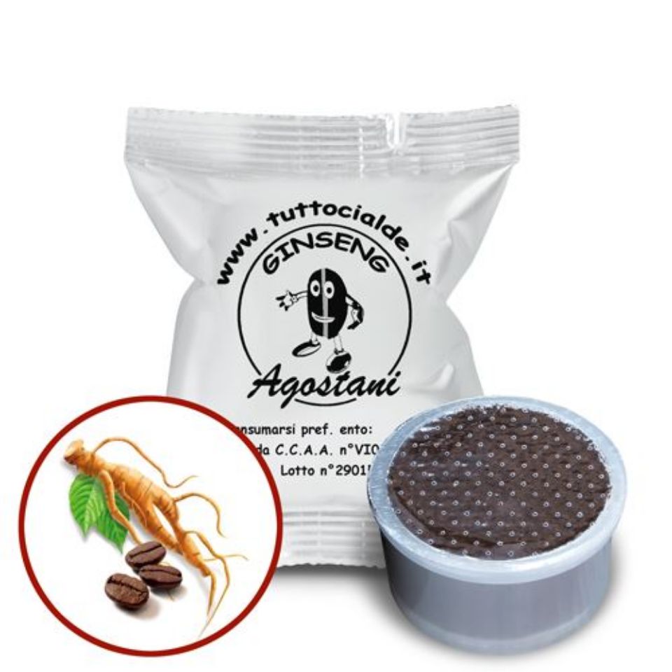 Immagine di 50 Cialde caffè Agostani aromatizzato GINSENG Compatibili Lavazza Espresso Point