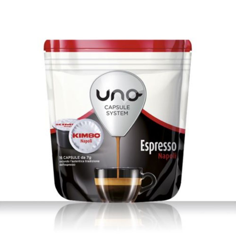 Immagine di 96 capsule caffè Kimbo per sistema UNO miscela Espresso Napoli