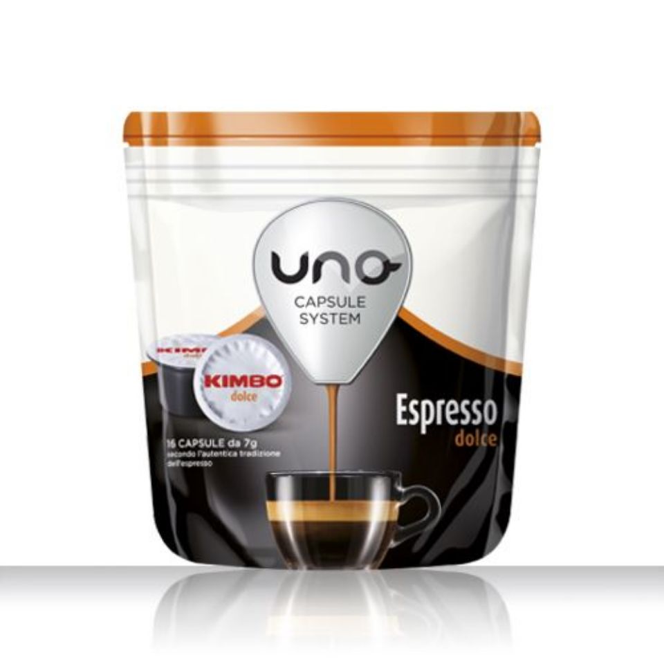 Immagine di 96 capsule caffè Kimbo per sistema UNO miscela Espresso Dolce