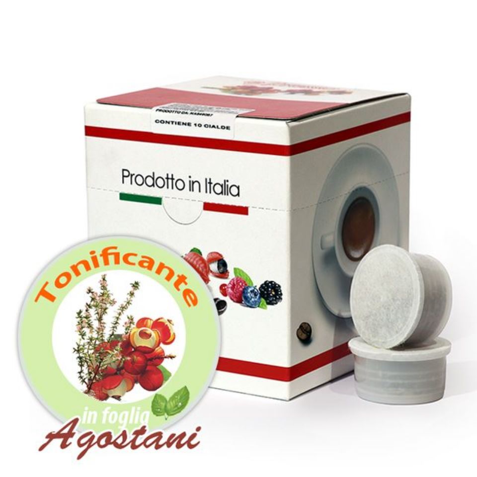 Immagine di 10 Cialde Tisana Tonificante in foglia Agostani Compatibili Lavazza Espresso Point