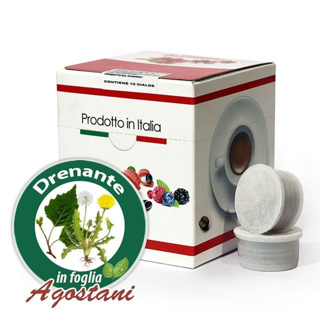 Visualizza i dettagli per 10 Cialde Tisana Drenante in foglia Agostani Compatibili Lavazza Espresso Point 10 Cialde Tisana Drenante in foglia Agostani Compatibili Lavazza Espresso Point