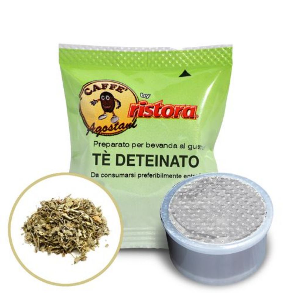 Immagine di 50 Cialde Agostani by Ristora THE DETEINATO compatibili Bialetti tramite adattatore 