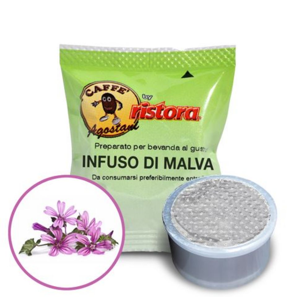 Immagine di 50 Cialde Agostani by Ristora Infuso di MALVA compatibili Bialetti tramite adattatore 