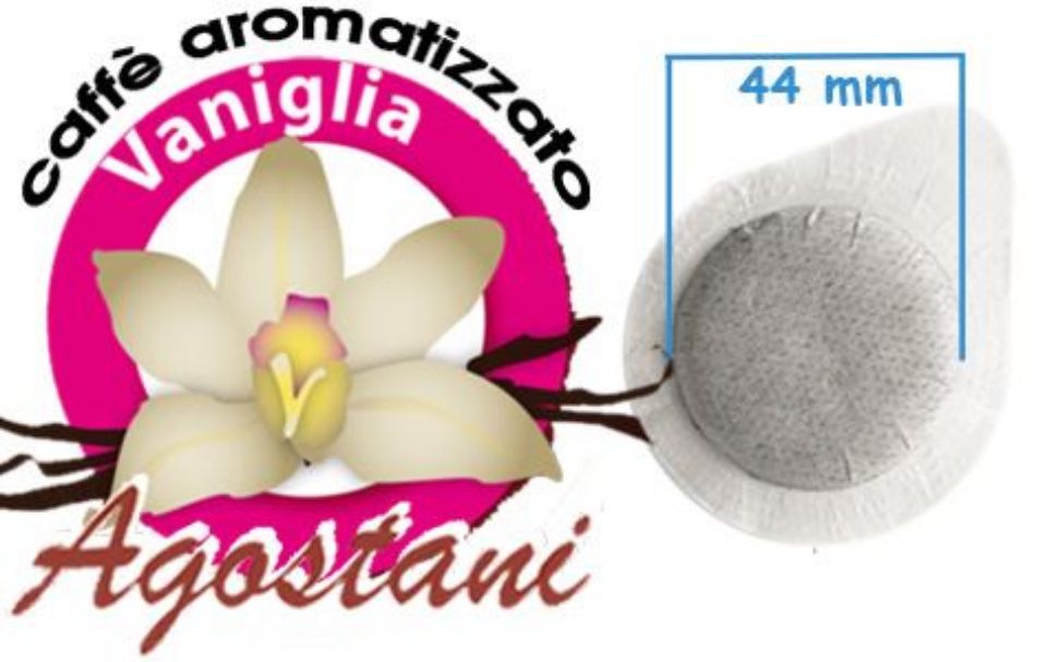 Immagine di 50 Cialde Caffè Agostani Aromatizzato VANIGLIA formato 44mm ESE compatibili MOKONA