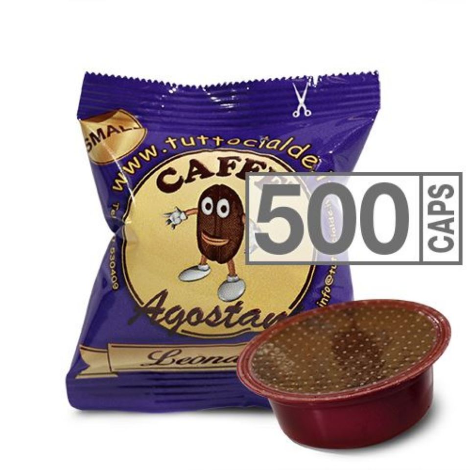 Immagine di 500 capsule Caffè Agostani SMALL Leonardo compatibile Lavazza a Modo Mio