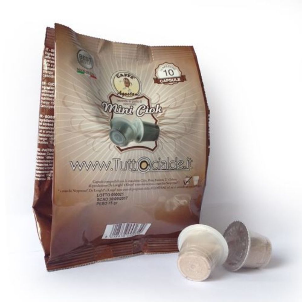 Immagine di 60 capsule bevanda al gusto di Cioccolato Agostani Best Silver compatibile Nespresso
