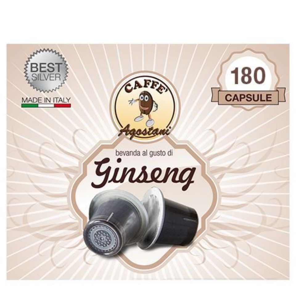 Immagine di OFFERTA LANCIO: 180 capsule Caffè Agostani BEST Ginseng compatibili Nespresso Spedizione Gratuita