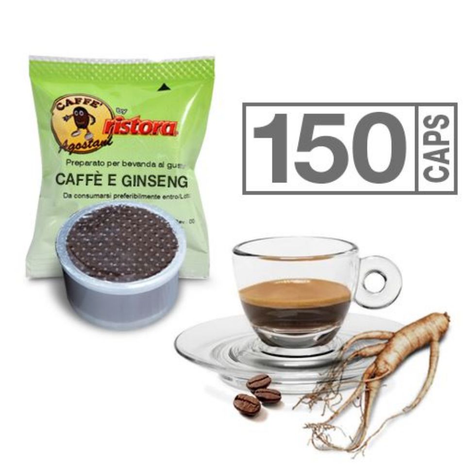 Immagine di 150 Cialde caffè Agostani by Ristora aromatizzato GINSENG Compatibili Lavazza Espresso Point con Spedizione Gratuita