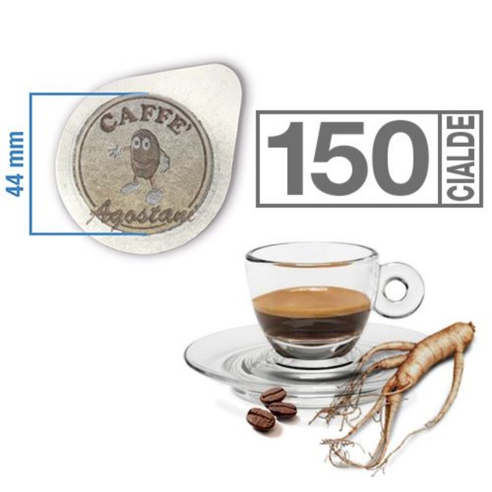 Immagine di 150 Cialde Caffè Agostani Ginseng formato 44mm ESE compatibili MOKONA con Spedizione Gratuita