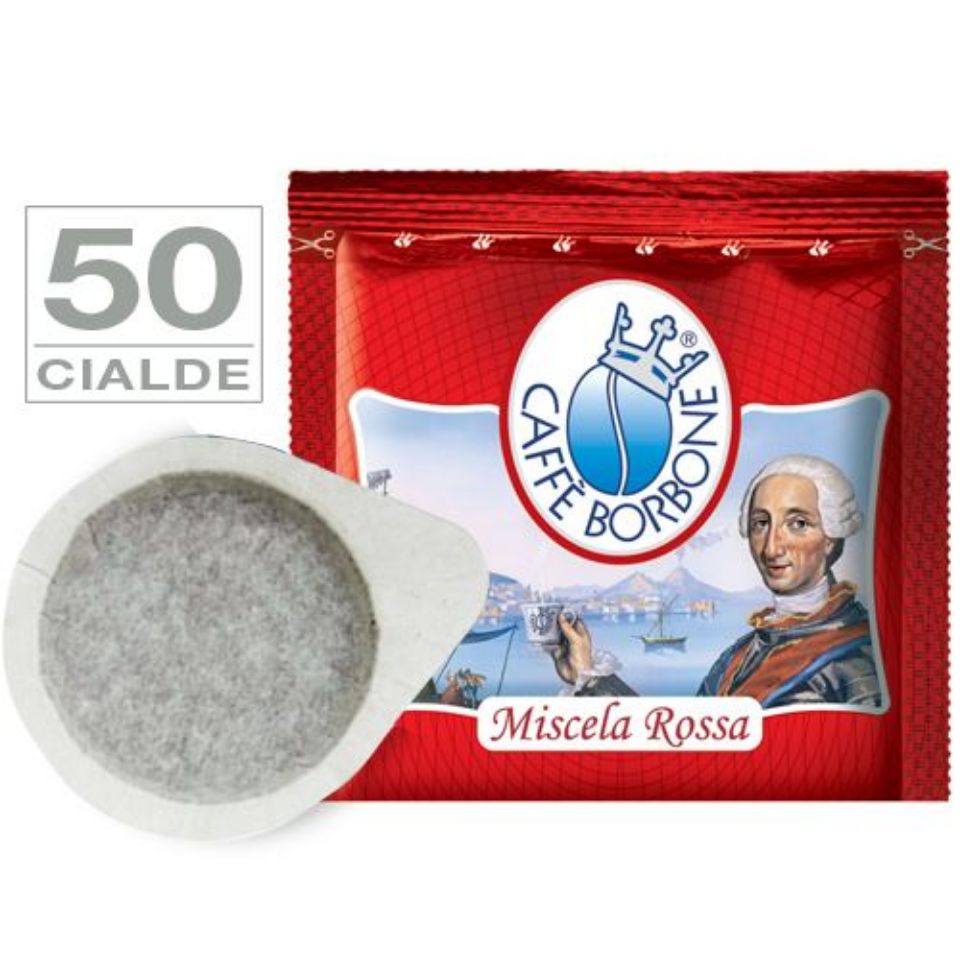 Cialde filtrocarta caffè Borbone miscela ROSSA 44 mm ESE (confezione da 50  cialde) 0,17€ a Cialda