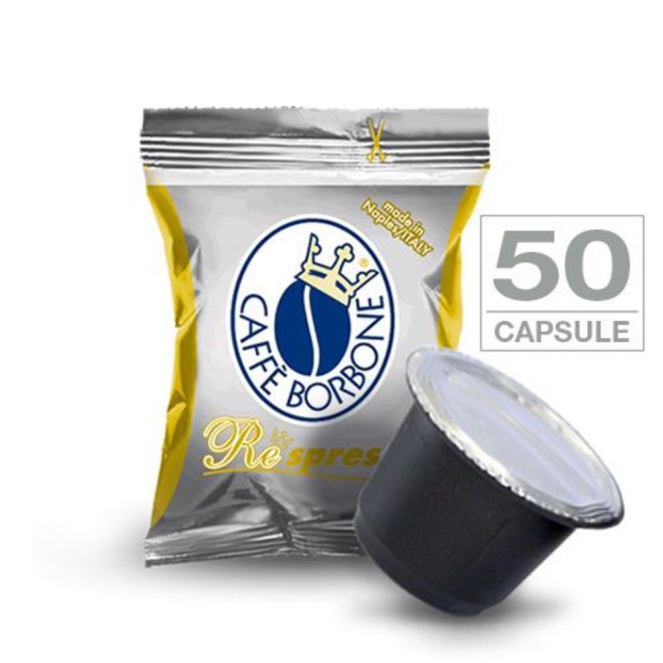 Immagine di Cialde Borbone REspresso miscela ORO compatibili Nespresso (50 Capsule Caffè)