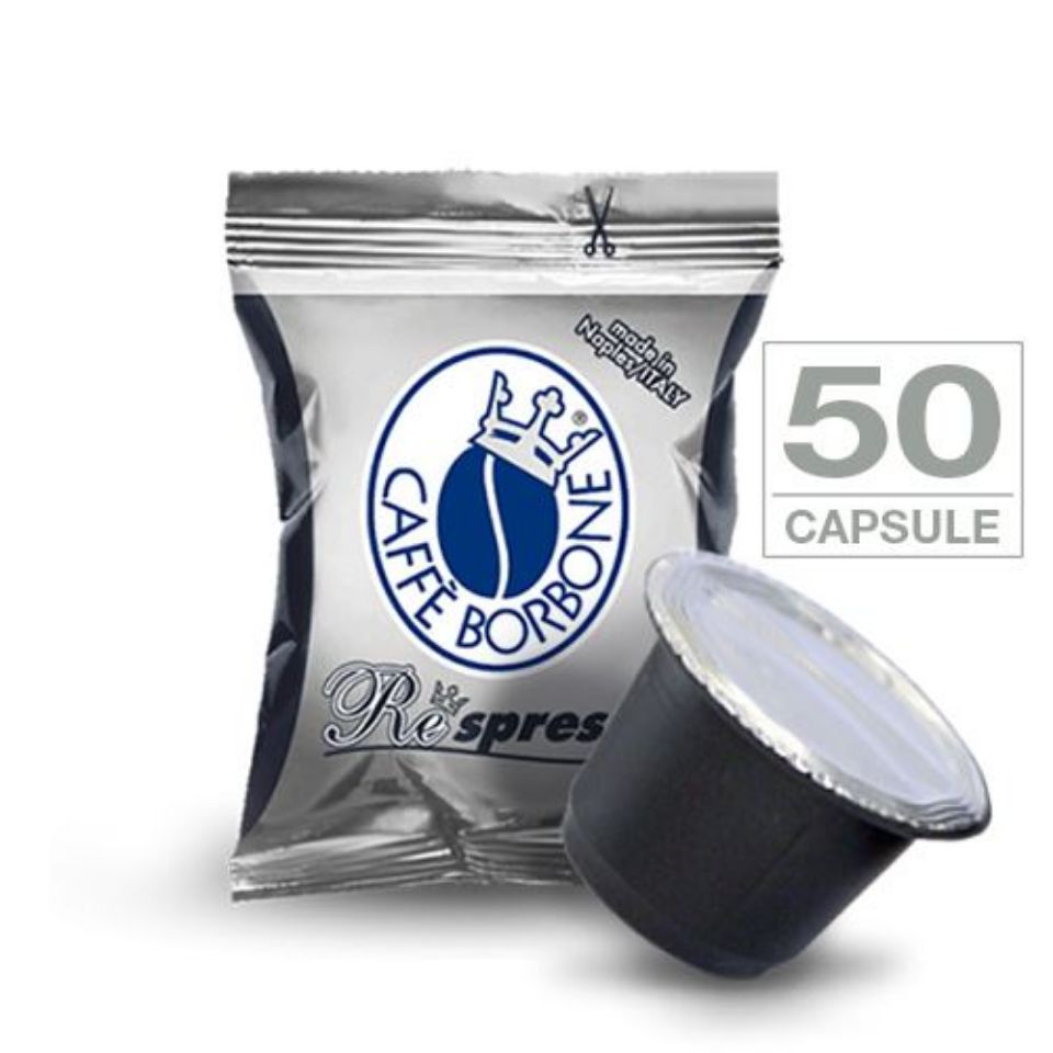 Immagine di Cialde Borbone REspresso miscela Nera (50 capsule compatibili Nespresso)