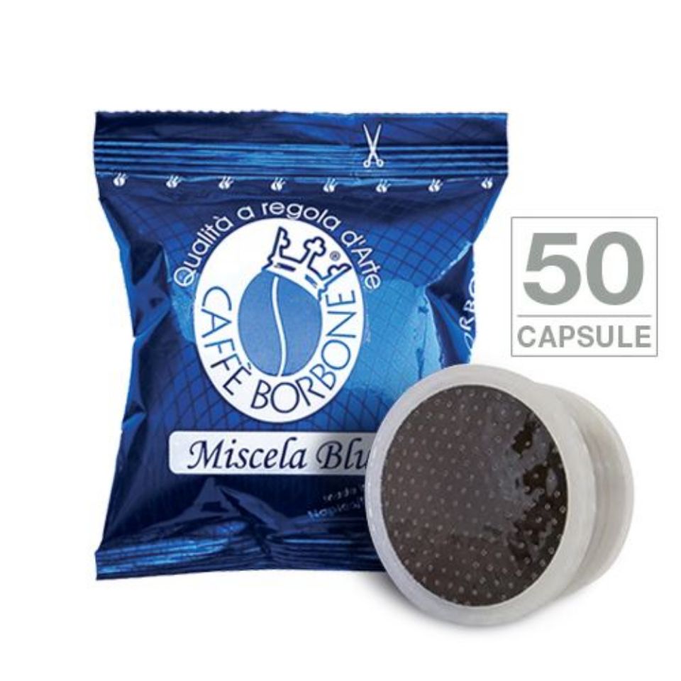 Immagine di 50 Cialde caffè Borbone miscela BLU Monodose compatibili Espresso Point 