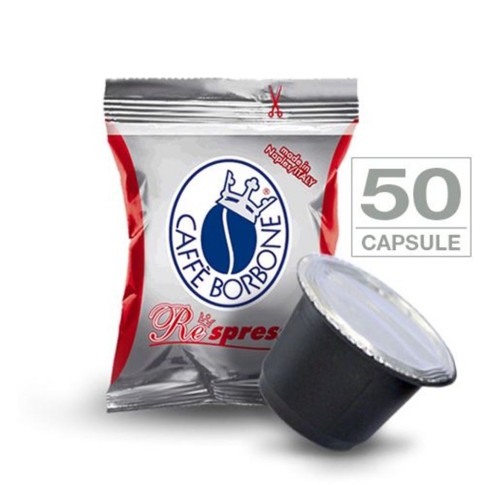 Immagine di 50 Caffè Borbone REspresso miscela ROSSA (capsule compatibili Nespresso)