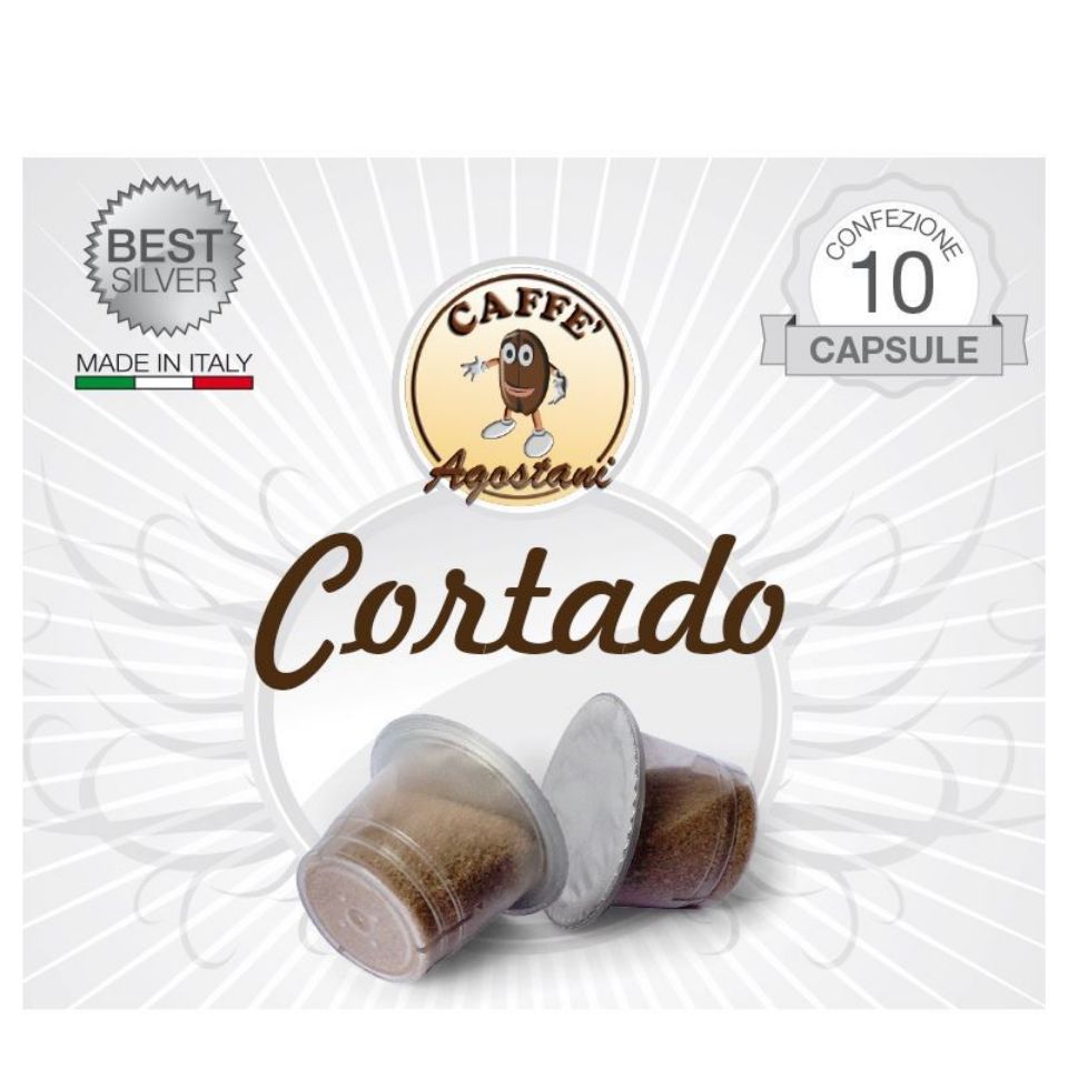 Immagine di 10 capsule Cortado Agostani Best Silver compatibile Nespresso