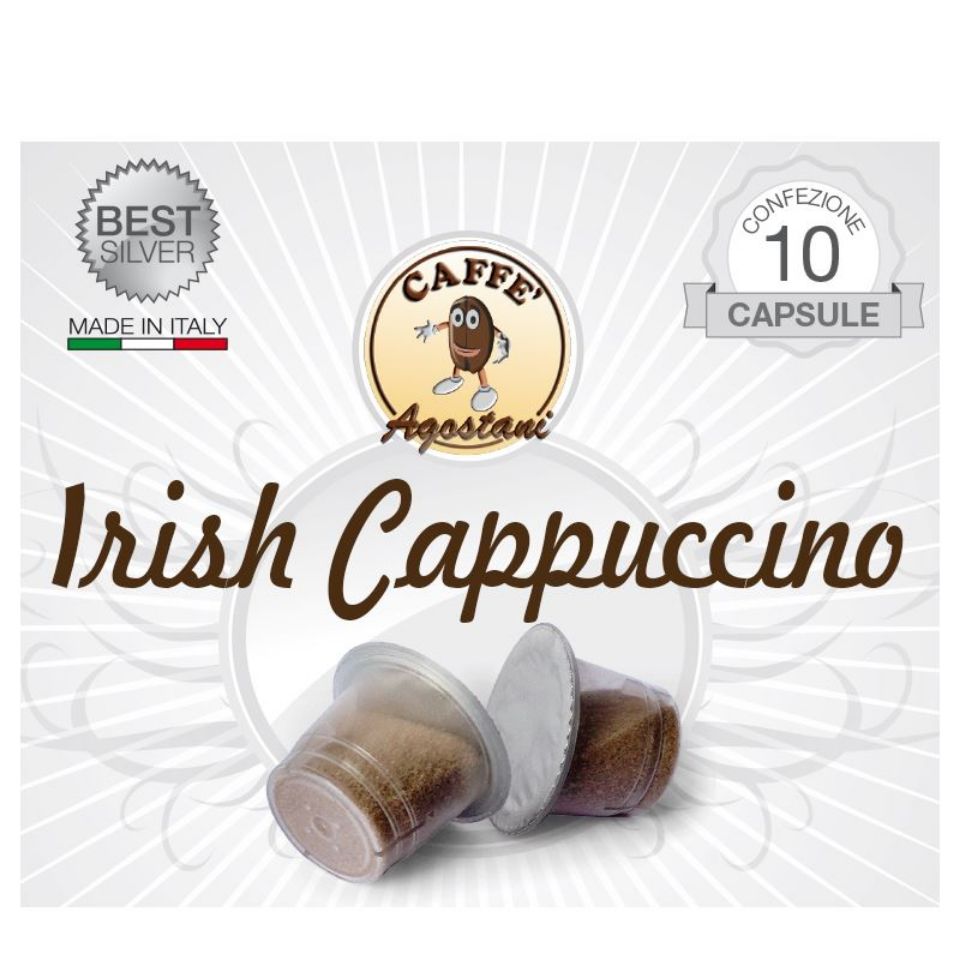 Immagine di 10 capsule Irish Cappuccino Agostani Best Silver compatibile Nespresso