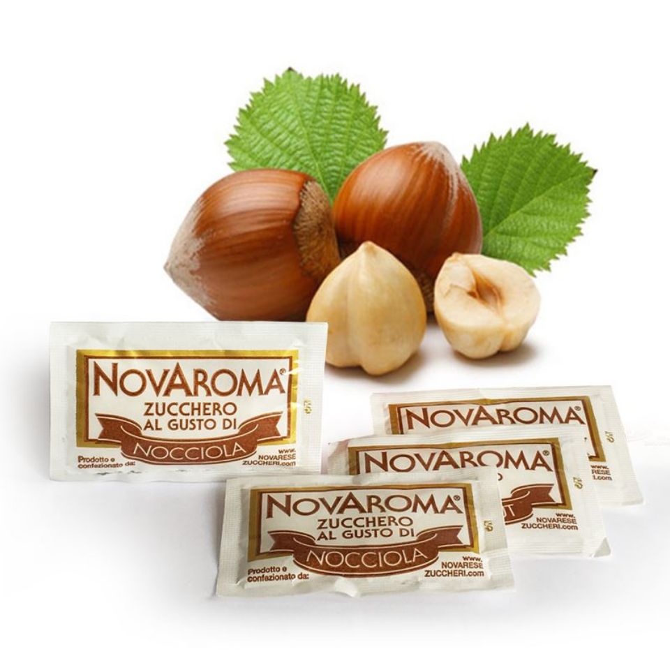 Immagine di 50 Bustine di Zucchero aromatizzato NOCCIOLA