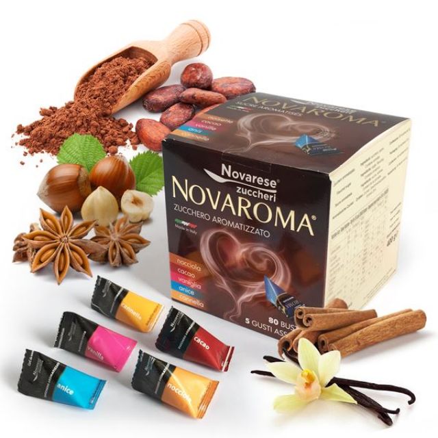 80 bustine Zucchero aromatizzato MISTO