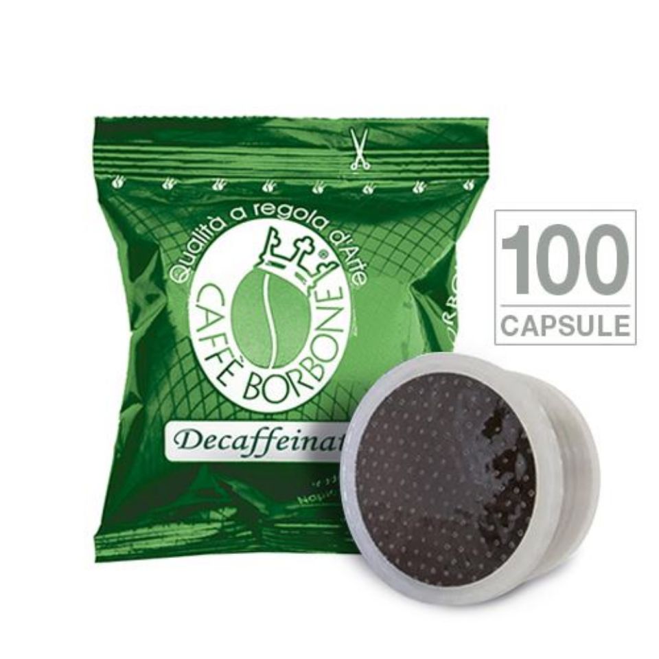 Immagine di 100 caffè Borbone miscela VERDE DECAFFEINATO Monodose compatibili Espresso Point (confezione da 100 cialde)