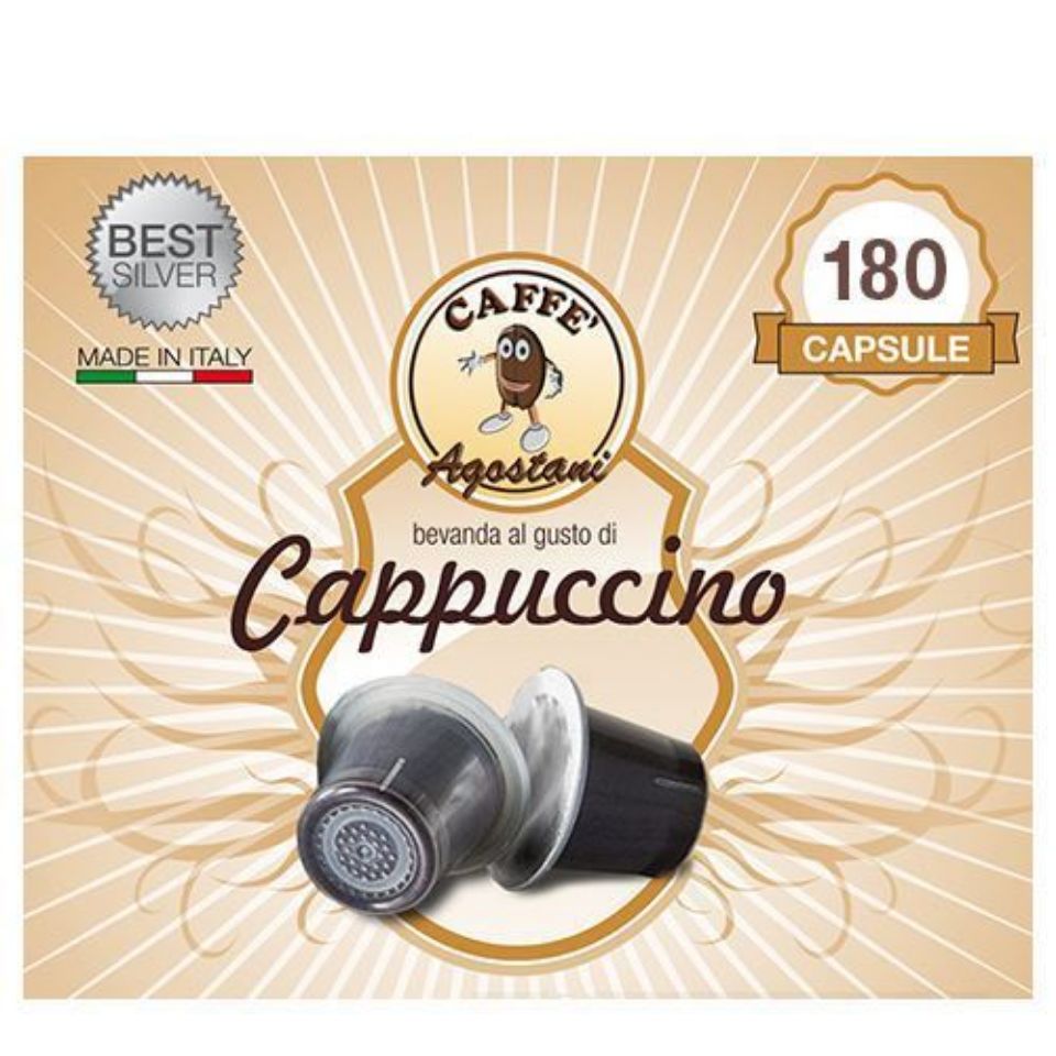 Immagine di OFFERTA LANCIO: 180 capsule Caffè Agostani BEST Cappuccino compatibili Nespresso Spedizione Gratuita